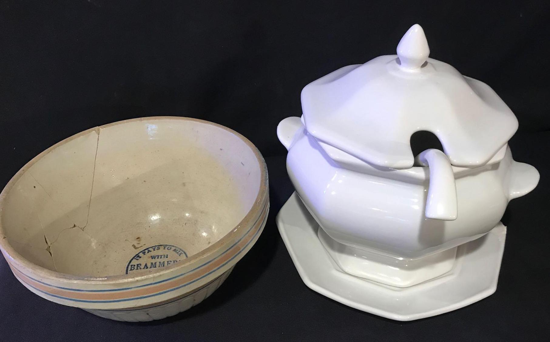 ADVERTISING BOWL AND SOUP TUREEN