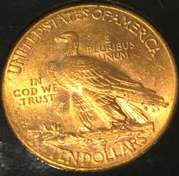 GOLD 1910-D $10 Indian Head Gold Coin Estimated MS