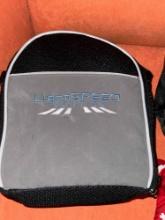 Leather pilot bag with LIGHTSPEED AVIATION HEADSET