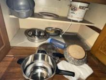 contents of cupboard TFal pressure cooker
