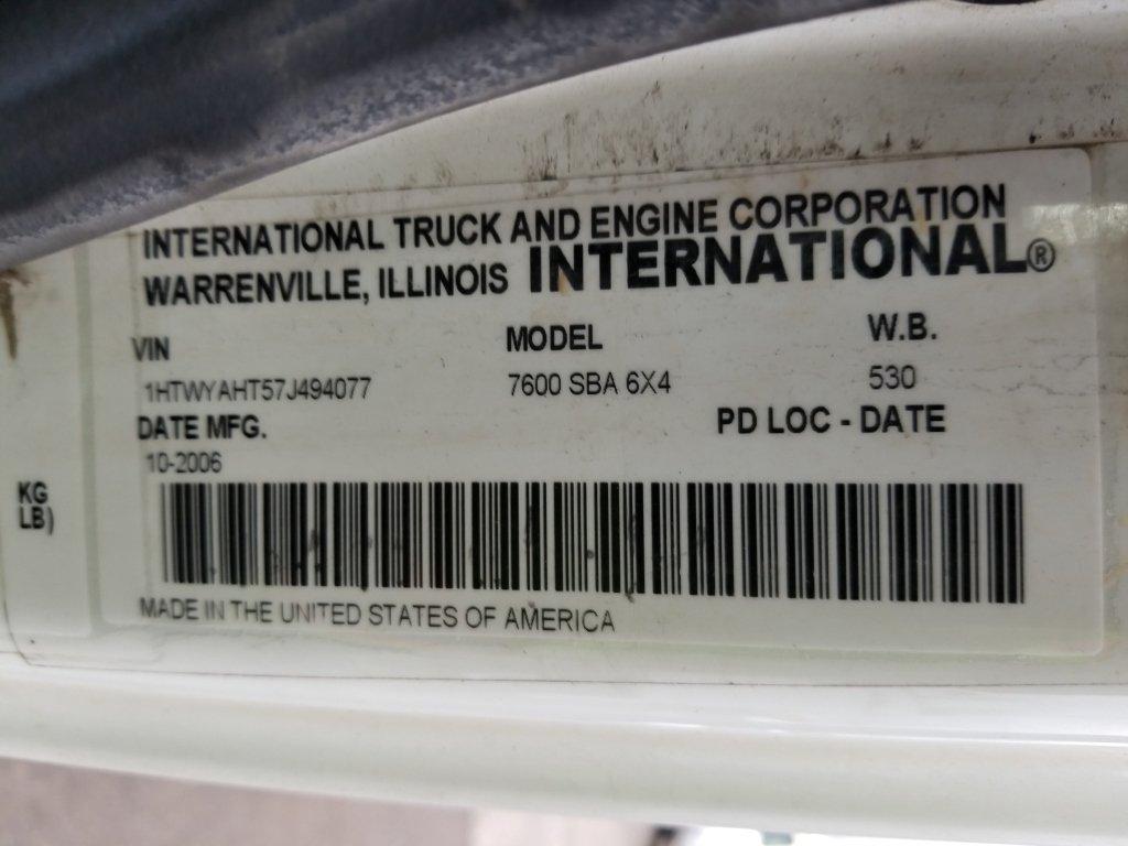 2007 International 7600 Tri-Axle Dump Truck