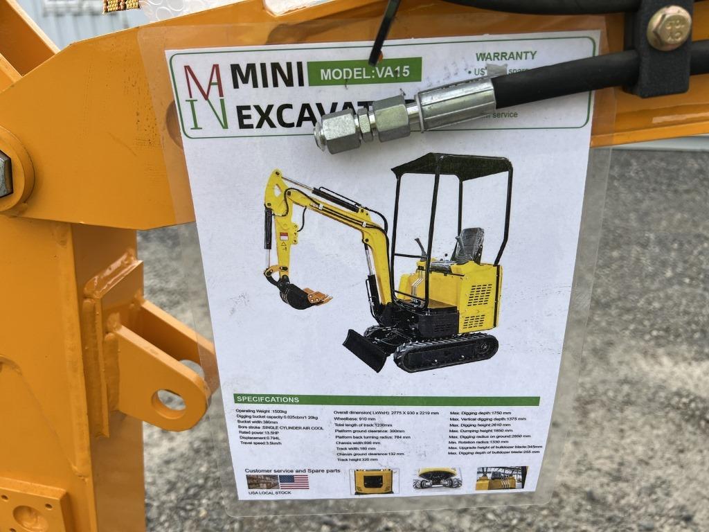 2024 Miva VA15 Mini Hydraulic Excavator