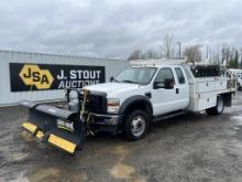 2009 Ford F550 XL SD Extended Cab Flatbed Truck