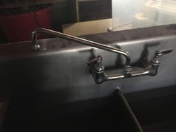 Double stainless commercial sink