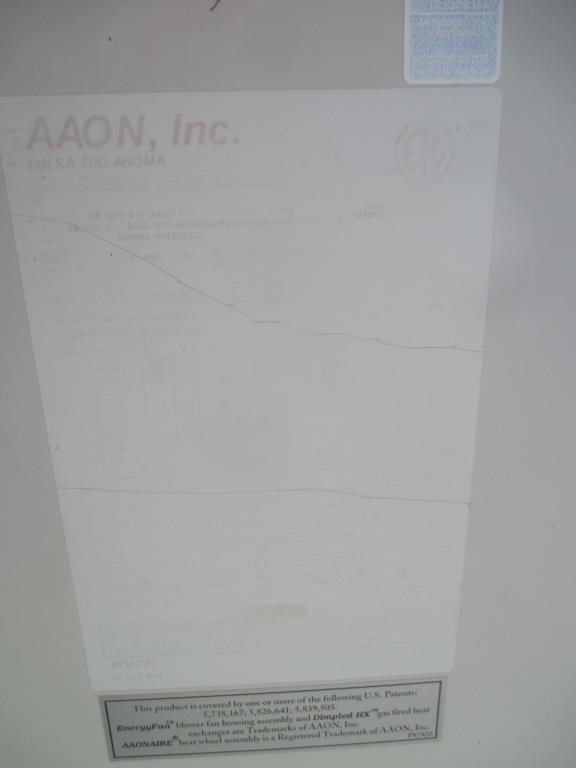 Aaon HB-005-3-V-BA02-11 Air Conditioning