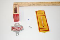 Coca Cola Small Thermometer Star X Bottle Opener
