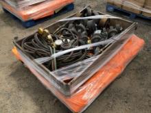 Pallet of Misc Casters and Hoses.