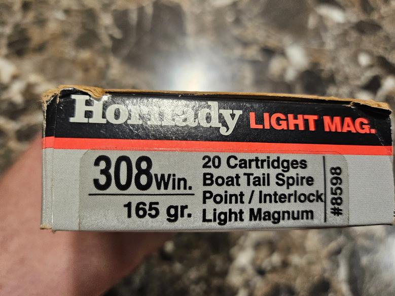 Hornady Light Mag. 308 Win. 165 Grain Cartridges