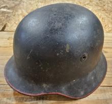 Authentic Nazi Germany WWII Red Stripe Waffen SS Helmet