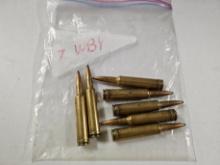Lot of (7) 7mm Weatherby Magnum Rifle Cartridges
