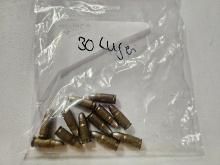 Lot of (12) .30 Luger Bullets Ammo 7.65×21mm Parabellum