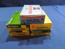 Five Boxes of 30-06 Springfield Ammo