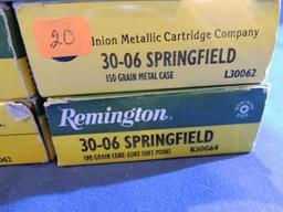 Five Boxes of 30-06 Springfield Ammo