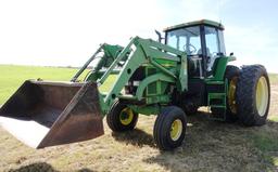 JD 7800 Tractor, 5400 Hrs. w/GB 770 Self-Leveling Loader & Bucket, SN:RW7800H002184