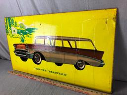 Two-Ten "Beauville" Window Board Advertisement