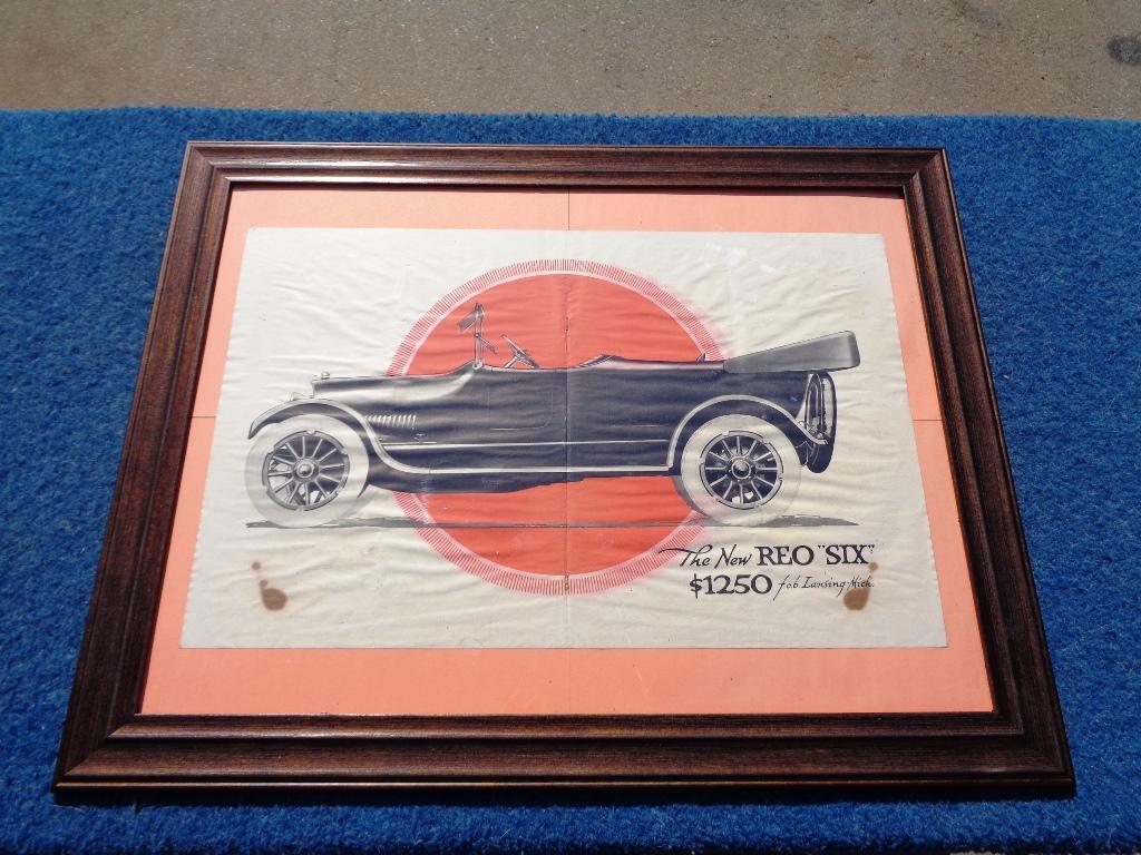 The New Reo "Six" Framed Advertising