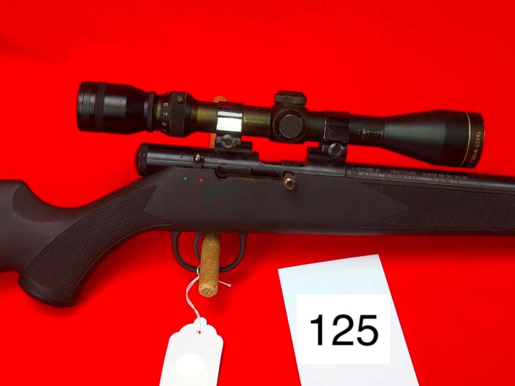 Traditions Rifle, Black Powder, 50 Cal., w/Tasco Scope, SN:14-13-01498502 (EX)