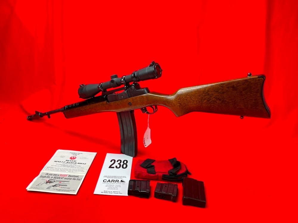 Ruger Mini 14 Ranch, .223, w/Scope & Extra Mags, SN:184-57521