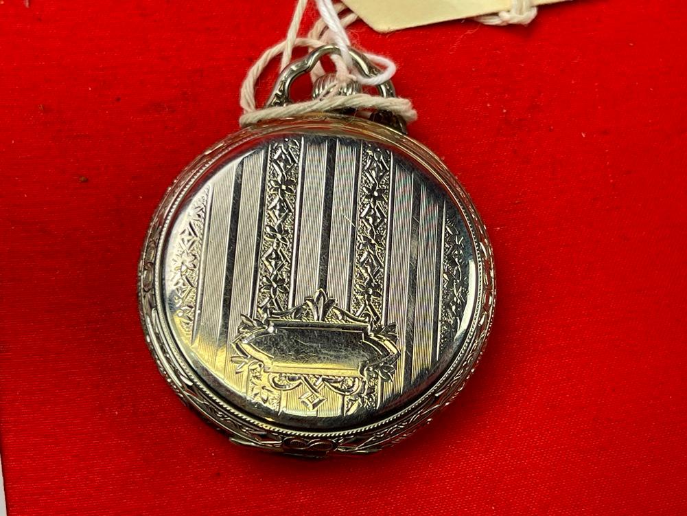 Elgin 15-Jewel, 14K White Gold Filled Pocket Watch 1926 #29636961
