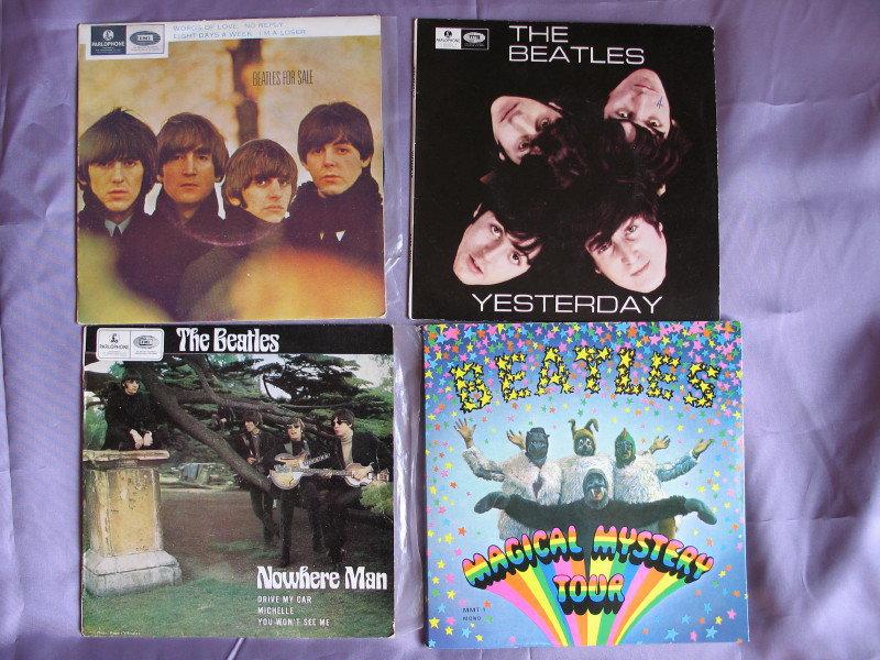 Three 1960s Beatles EP's 45RPM 7"