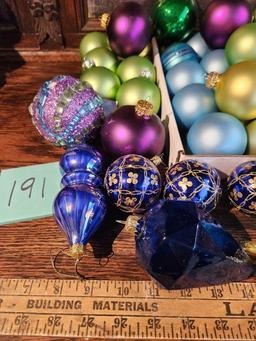 Assorted Jewel Tone Christmas Ornaments