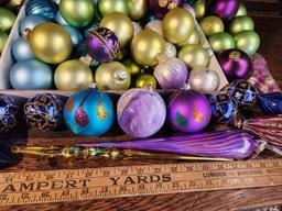 Assorted Jewel Tone Christmas Ornaments