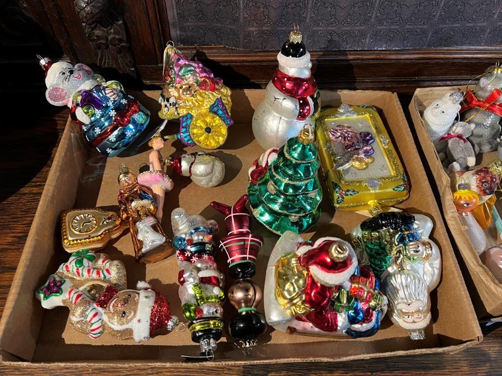 Vintage style Figural Glass Ornaments