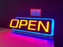 "Open" Lighted Sign