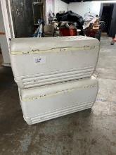Pair Large Cooler Chests with Double Lids