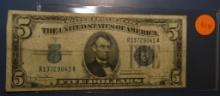 1934-D $5.00 SILVER CERTIFICATE NOTE FINE