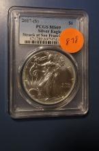 2017-S AMERCAN SILVER EAGLE PCGS MS-69