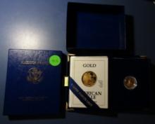 1991-P ONE TENTH OZ. $5.00 GOLD IN BOX PROOF
