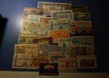 LOT OF TWENTY SIX MISC. FOREIGN NOTES MOSTLY GERMAN (26 NOTES)
