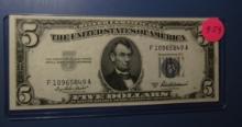 1953-A $5.00 SILVER CERTIFICATE NOTE GEM UNC