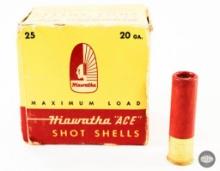 25 Shells Vintage Hiawatha ACE 20 GA 3drs - 1 1/8 oz - no.6 - 2 3/4 inch Magnum