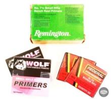 1250 Rifle Primers - Federal - Remington - Wolf