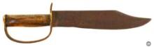 Antique Horn Grip Bowie - Brass D-Guard - 10 Inch Blade