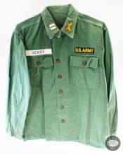 Vietnam War US Army Infantry Captains Fatigue Jacket