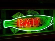 Bait Fish Porcelain Neon Sign