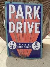Park Drive Plain & Cork Tipped Porc. Sign