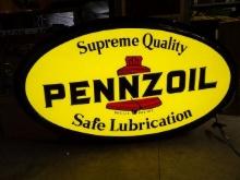 Lighted Pennzoil Motor Oil Sign