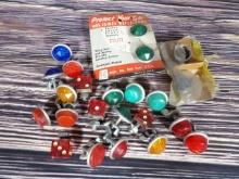 LOT License Plate Jewel Reflectors and Dice