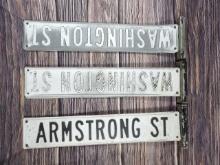 Lot of (3) Street Signs with Brackets