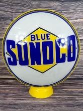 Blue Sunoco Metal Body Gas Pump Globe