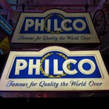 Philco "Famous For Quality the World Over" Lighted Sign