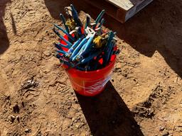 BUCKET OF TONGUE & GROOVE PLIERS
