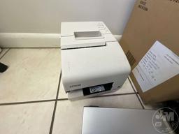 BOX OF VARIOUS RECEIPT PRINTERS INCLUDING EPSON M253A, TRANSACT ITHACA
