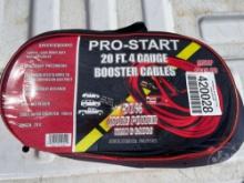 UNUSED PRO-START 20 FT HEAVY DUTY 4 GA BOOSTER CABLE