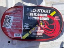 UNUSED PRO-START 20 FT HEAVY DUTY 4 GA BOOSTER CABLE