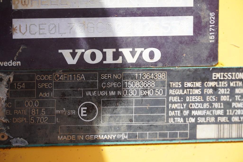 2013 Volvo L70G Wheel Loader